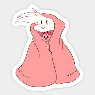 Angel Dust and Fat Nuggets in a blanket Sticker